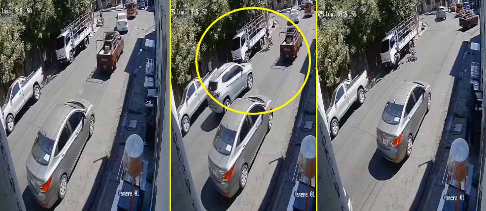 Camioneta en sentido contrario arrolla a un ciclista y se da a la fuga en San Salvador