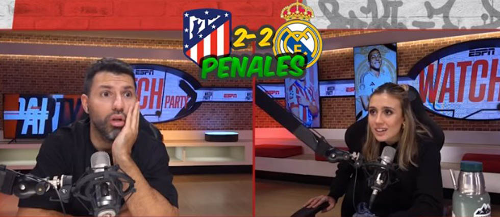 «¡Sabes que lo vi. La toca, sin querer¡»: se acaba la polémica, el Kun sí vio el doble toque de Julián