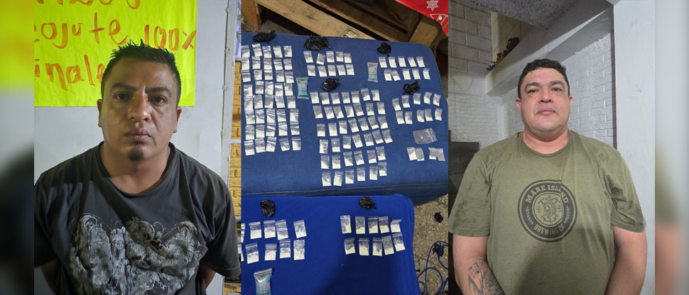 Capturan a dos sujetos que se dedicaban a distribuir drogas en San Salvador