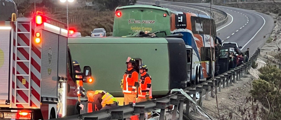 CHILE: accidente entre cuatro autobuses deja seis fallecidos