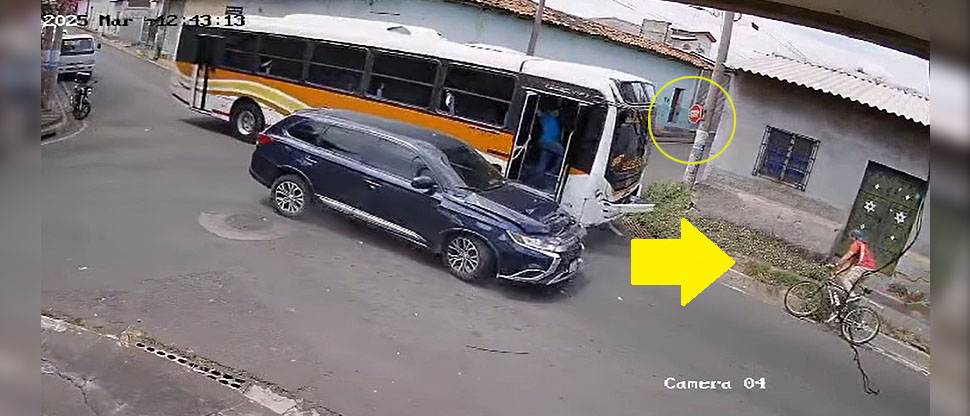 Ciclista casi es arrollado en accidente por conductor que irrespetó ...