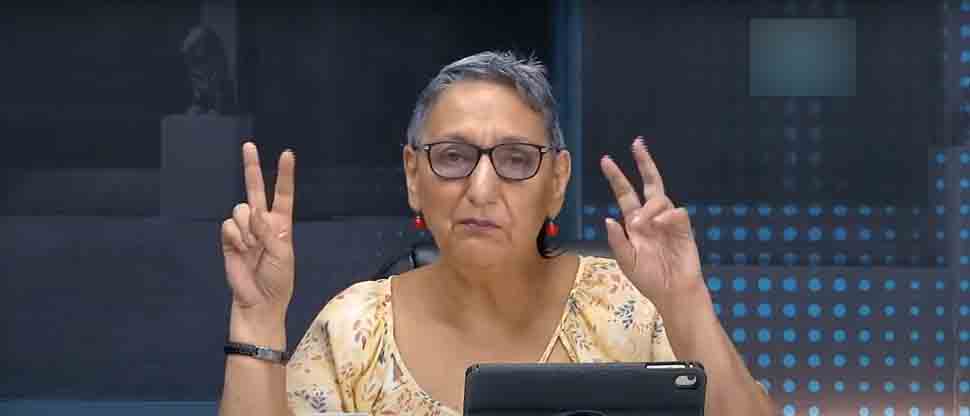 Lorena Peña, exdiputada del FMLN, pide marchar hoy para exigir un salario mínimo de $500