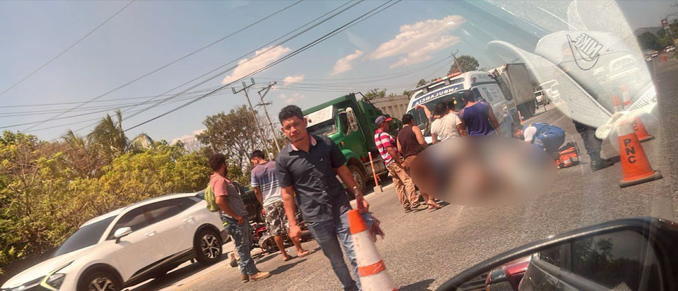 Auxilian a motociclista que se accidentó en Lourdes, La Libertad