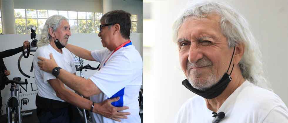 Jorge «Mágico» González se presenta al entreno de La Selecta y motiva a los jugadores