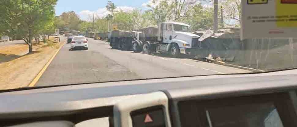 Conductor de un cabezal pierde el control y termina chocando en unas champas