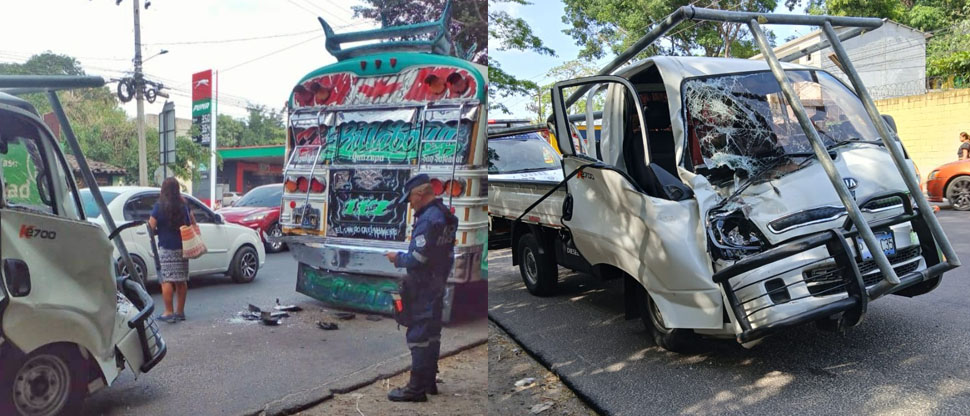 Reportan fuerte accidente entre un camión y un autobús en carretera Troncal del Norte