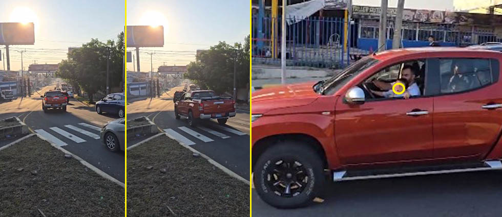 Captan a conductor ¡manejando con un bebé en brazos en Ciudad Merliot!