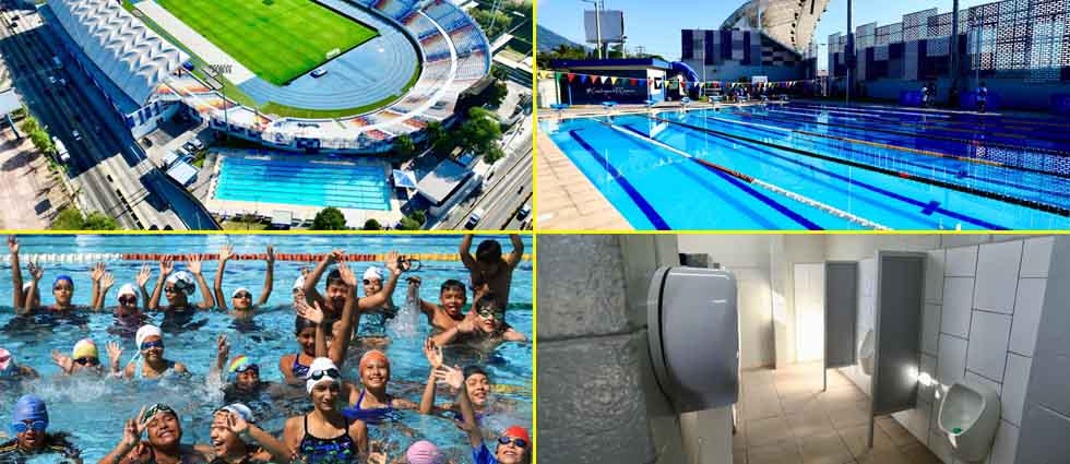 Inauguran la remodelada piscina del Estadio Nacional Jorge ‘Mágico’ González