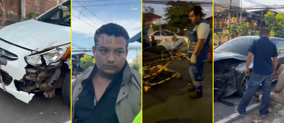 Conductor ebrio provoca siniestro vial y deja dos lesionados en la colonia Escalón