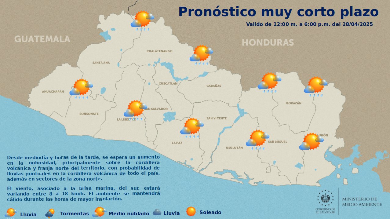 Anuncian aumento de nubosidad y probabilidades de lluvia para esta tarde de este lunes