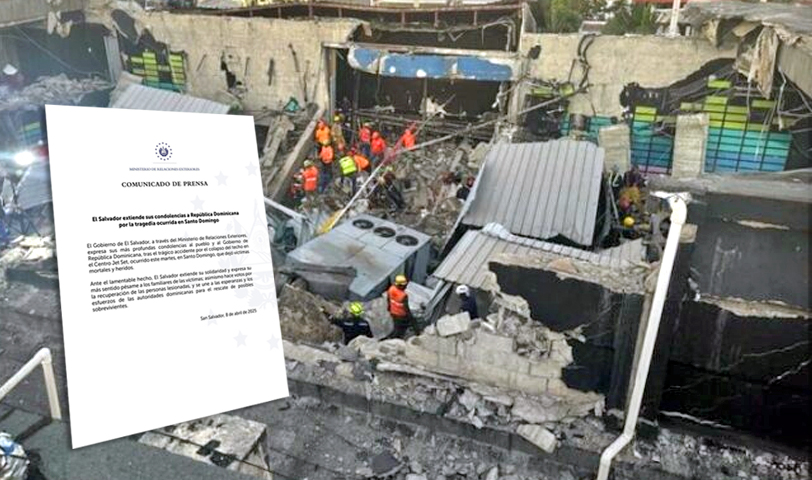 Gobierno de El Salvador extiende sus condolencias a República Dominicana por tragedia ocurrida en discoteca
