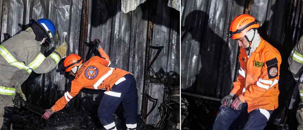 Controlan incendio en taller ubicado en calle Agua Caliente, Soyapango