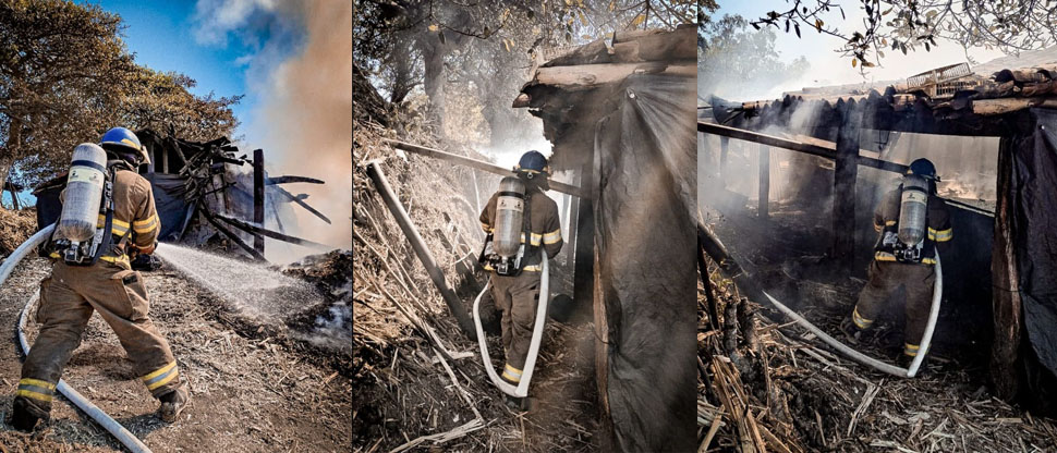 Bomberos controlan incendio estructural en San Vicente