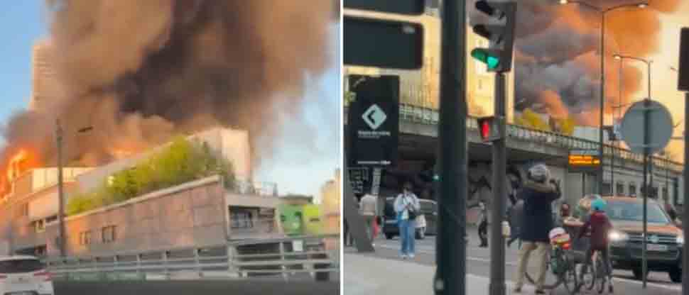 FRANCIA: Se registra enorme incendio cerca de la Basílica del Sacré-Coeur de Paris