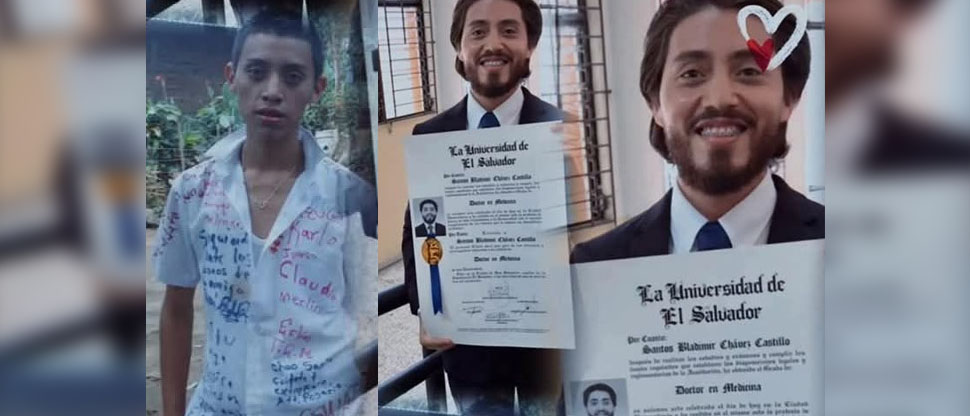 Compartió una foto cuando sus compañeros no le vieron futuro, pero ahora se gradúa de doctor de la UES