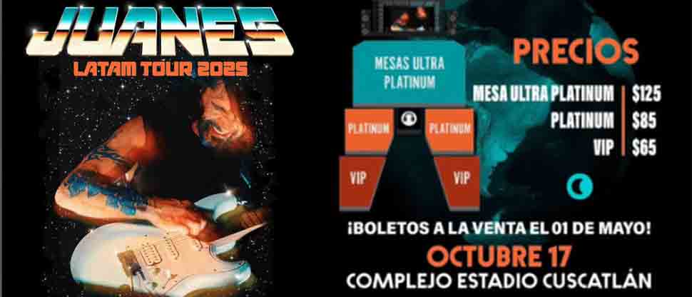 Estos son los precios para el concierto de Juanes en El Salvador