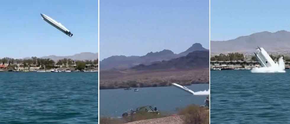 VIDEO: Lancha vuela por los aires y se estrella a más de 300 km/h en lago de Arizona