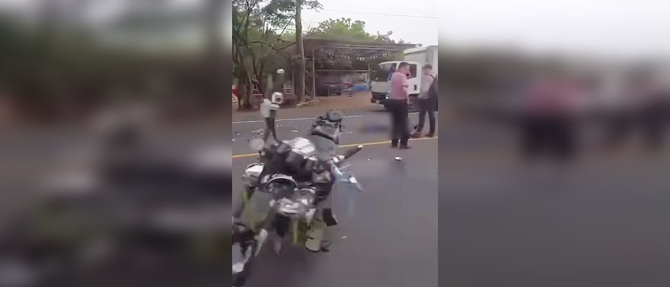 Motociclista termina en el hospital tras aparatoso accidente en San Miguel