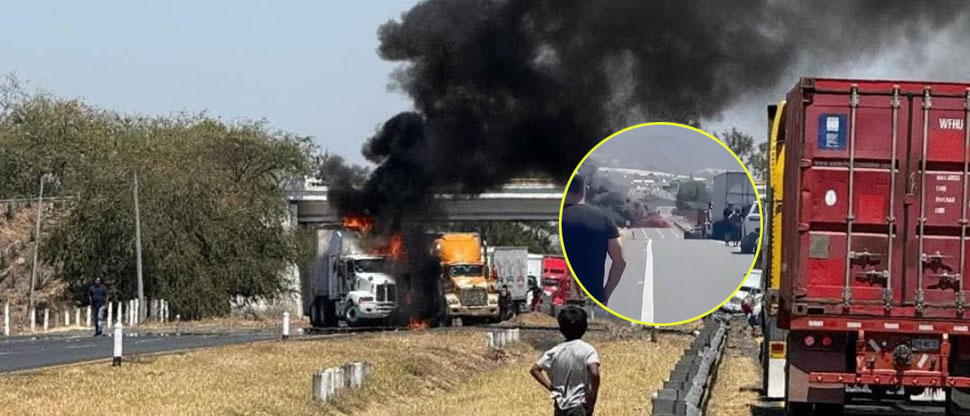 Violencia imparable en México: Grupos armados queman vehículos en plena carretera