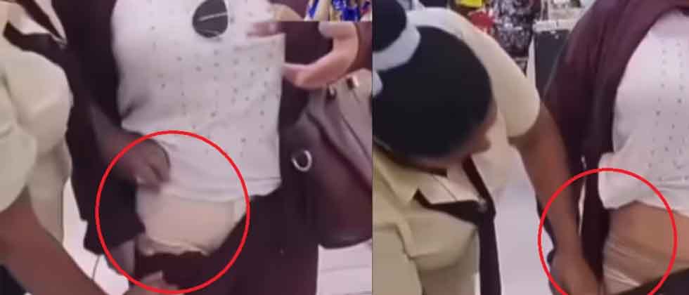 Mujer es sorprendida robando ropa interior en supermercado