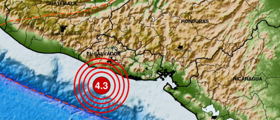 Fuerte sismo sacude parte del territorio salvadoreño, la mañana de este lunes