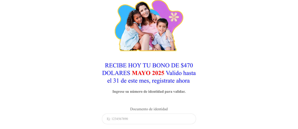 Alertan sobre nueva estafa que circula en redes sociales sobre un bono de $470