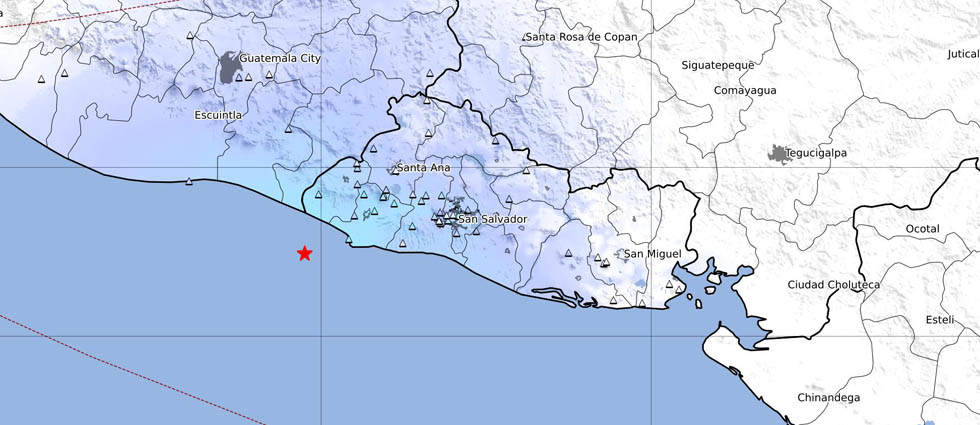 Sismo de 4.8 grados sacude gran parte de El Salvador esta tarde de martes
