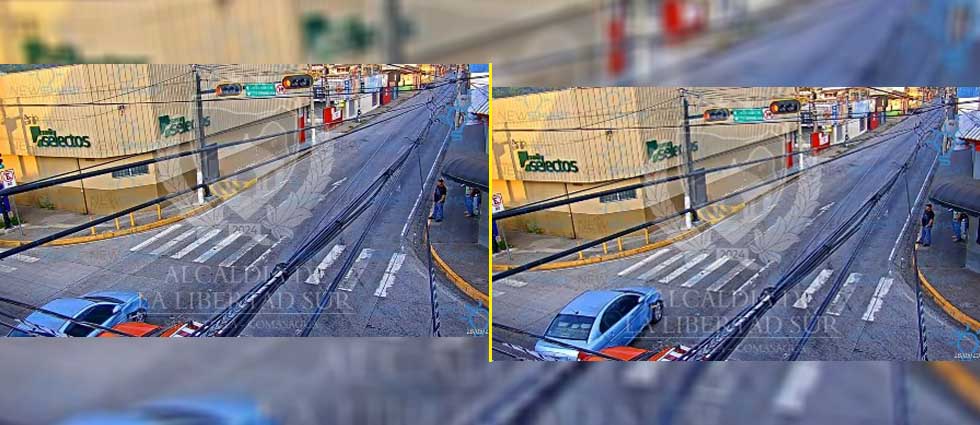 Conductor decide ignorar el semáforo y provoca choque en Santa Tecla