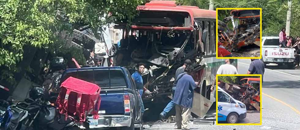 Un fallecido y varios lesionados deja colisión de autobús y un camión en Morazán