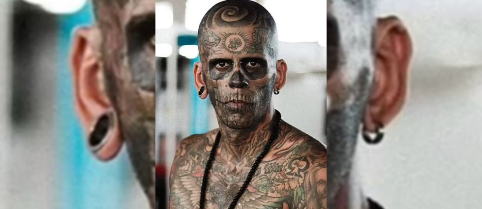 El hombre más tatuado de Brasil decidió borrarse todo de la piel: así quedó su rostro