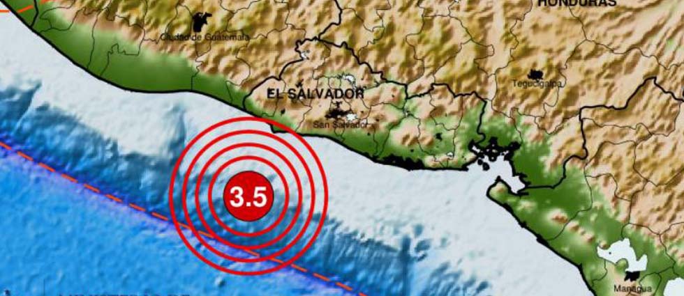 Sismo sacude parte de El Salvador a primera hora de este martes