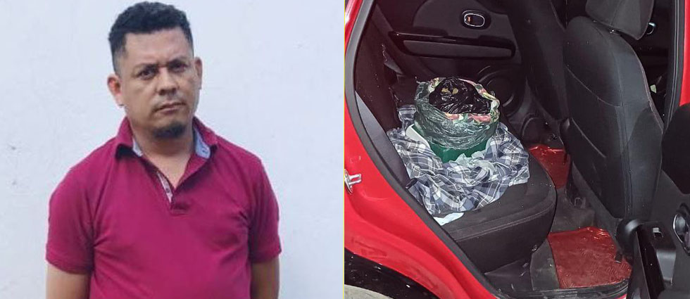 Capturan a conductor tras sorprenderlo con una bolsa llena de droga en La Libertad