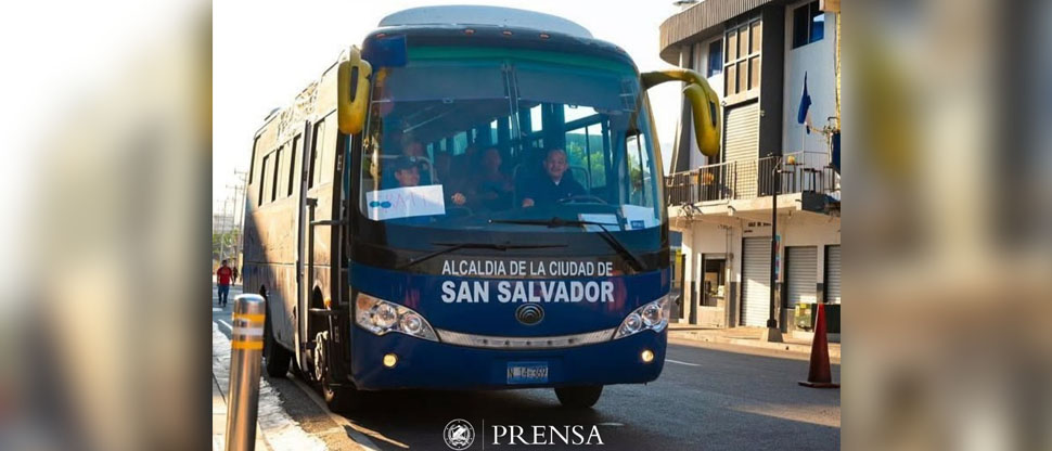 Flota de buses de San Salvador Centro brindará servicio gratuito al público en general