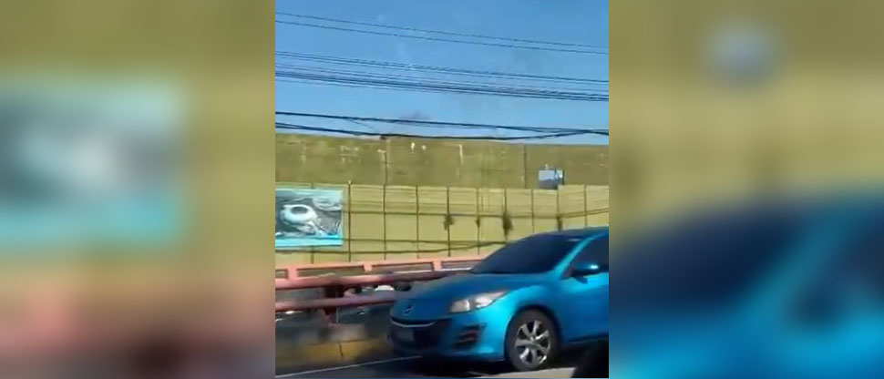 Captan cables del tendido eléctrico quemándose sobre la avenida Jerusalén
