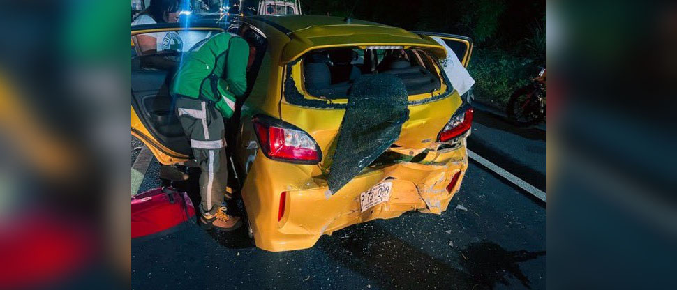 2 mujeres resultan lesionadas tras choque Ilopango, el responsable se dio a la fuga
