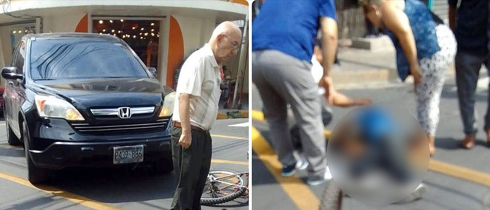Auxilian a ciclista que fue atropellado en Santa Ana