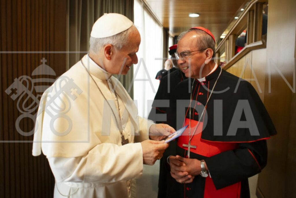 Cardenal Rosa Chávez se reúne con el papa León XIV