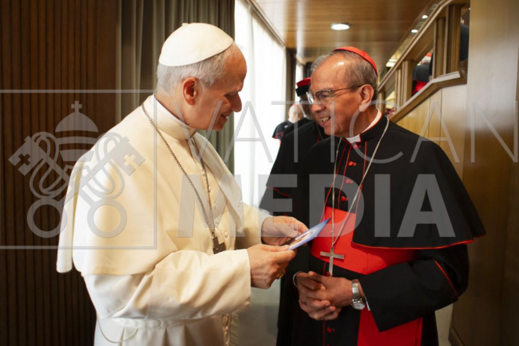 Cardenal Rosa Chávez se reúne con el papa León XIV