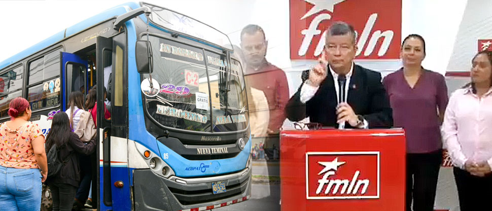 FMLN rechaza que el transporte público sea gratuito a nivel nacional