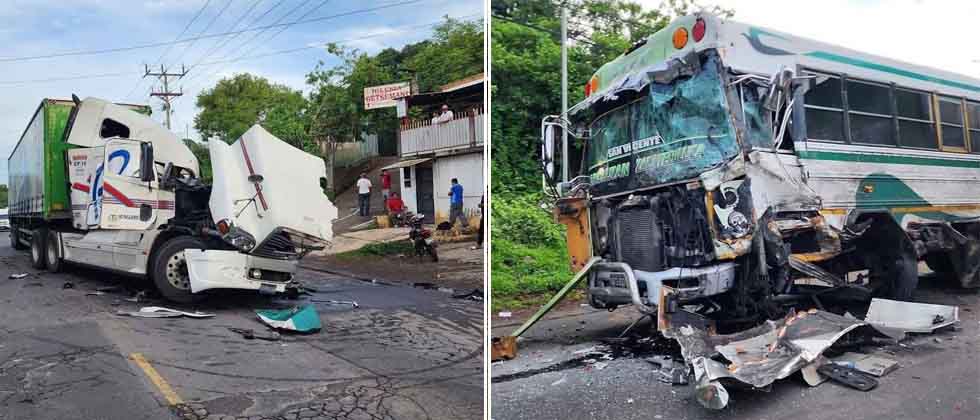 Un fallecido y varios lesionados en fuerte accidente en Usulután