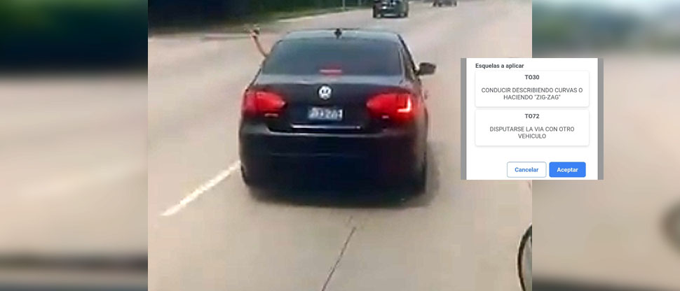 Tras denuncia ciudadana, multan a conductor por disputarse la vía en carretera Panamericana