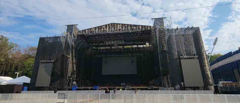 Este es el escenario donde tocará Judas Priest en El Salvador