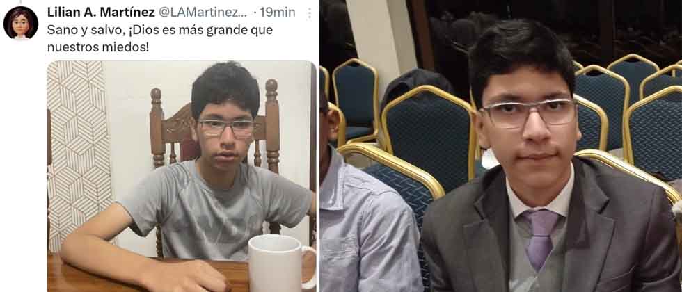 Localizan sano y salvo a jovencito reportado como desaparecido