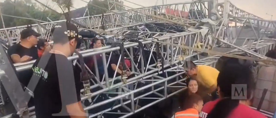 México: se desploma escenario donde esta noche brindaría un concierto Alicia Villareal