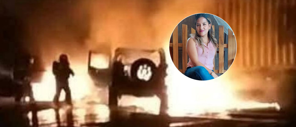 Identifican a mujer que perdió la vida al quedar dentro de vehículo incendiado en Sonsonate