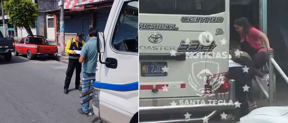 Multan a microbusero por provocar la caída de una anciana en Mejicanos