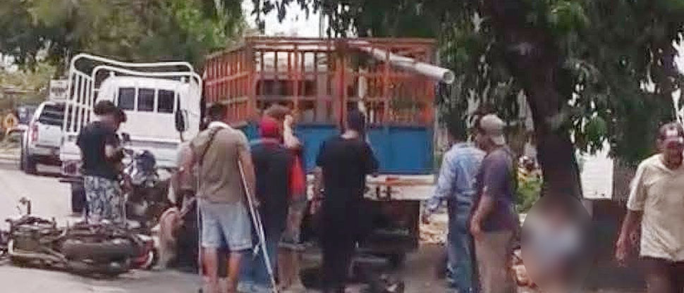 Reportan lesionados tras choque entre dos motociclistas en Usulután