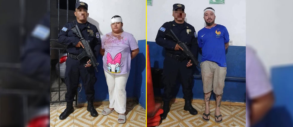 Detienen a pareja tras irse a los golpes en Santa Ana