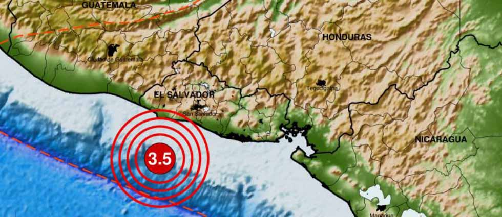 Sismo sacude parte de El Salvador a inicios de la noche de este jueves