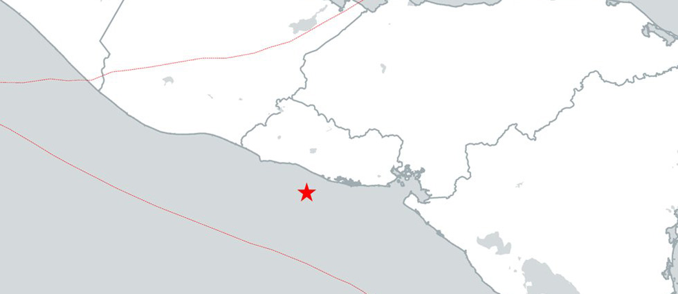 Sismo de 4.7 grados sacude parte de El Salvador esta mañana de jueves